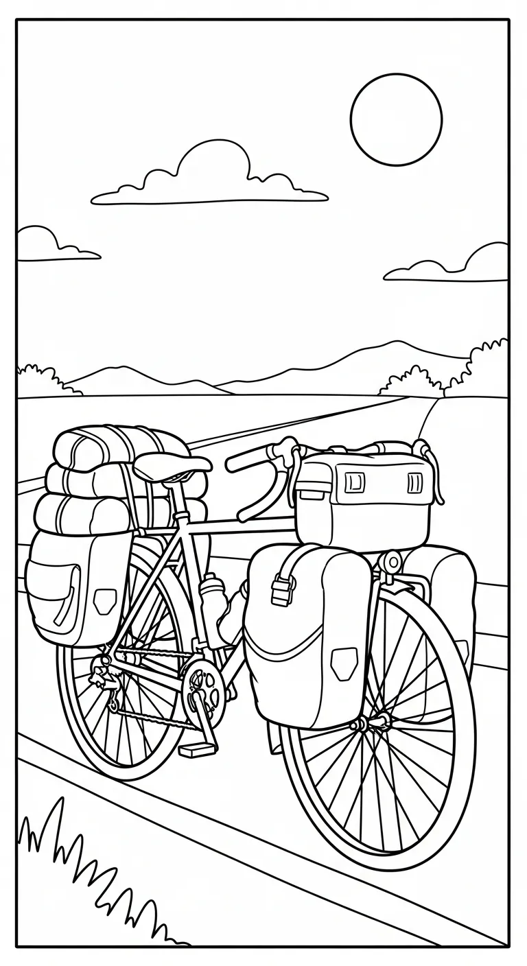 download hình tô màu Tranh Tô Màu Xe Đạp cho bé