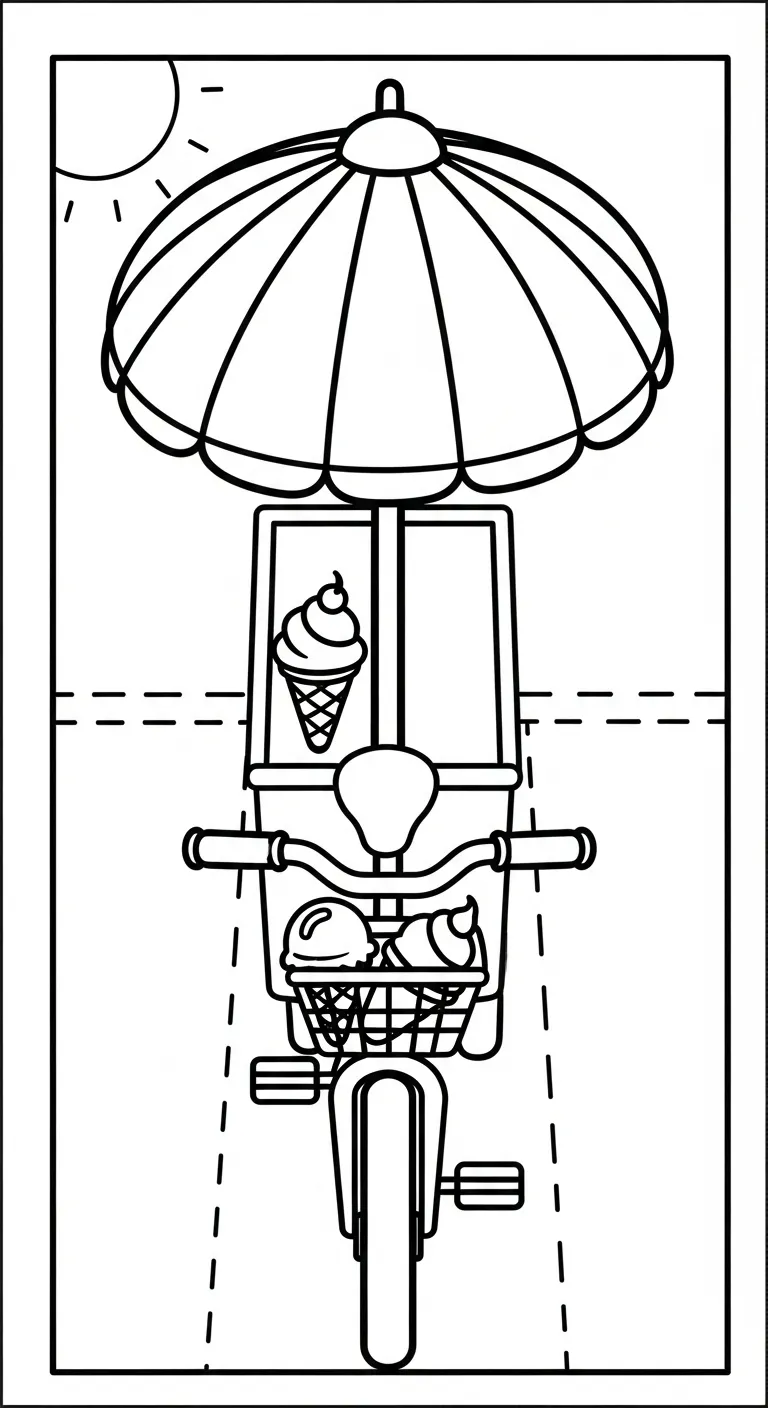 tải hình tô màu Tranh Tô Màu Xe Đạp cho bé 3 tuổi 1
