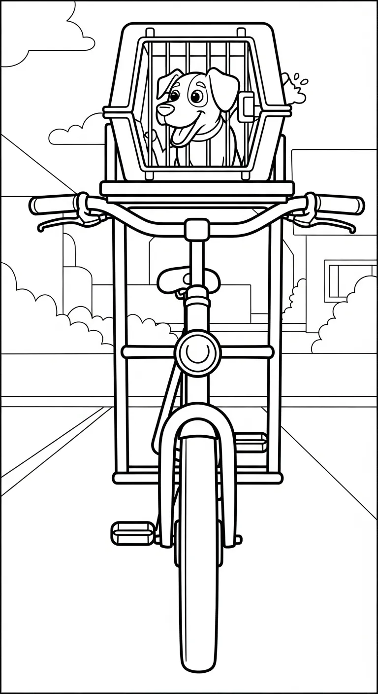 tải hình tô màu Tranh Tô Màu Xe Đạp cho bé 4 tuổi