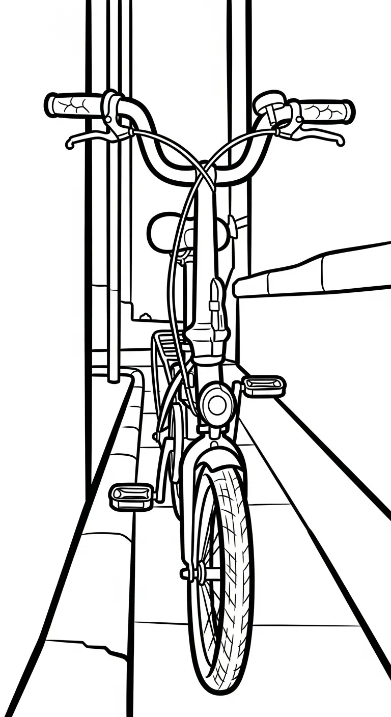 in hình tô màu Tranh Tô Màu Xe Đạp cho bé 5 tuổi