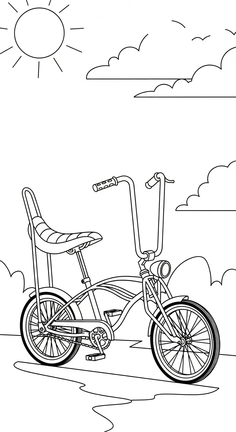 tranh tô màu Tranh Tô Màu Xe Đạp tập tô