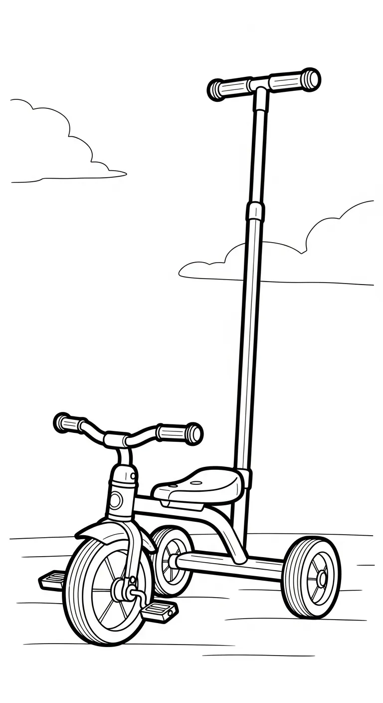 in hình tô màu Tranh Tô Màu Xe Đạp cho bé