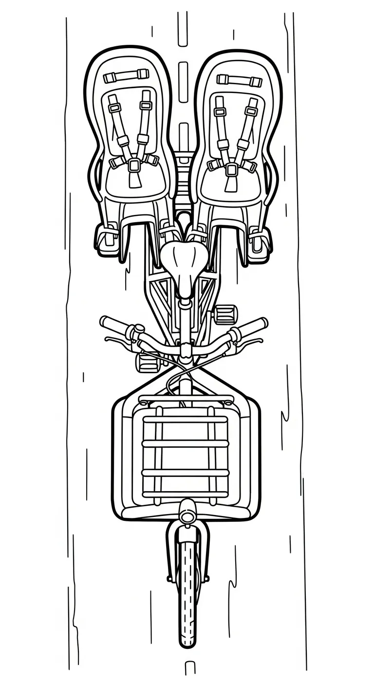 tranh tô màu Tranh Tô Màu Xe Đạp cho trẻ em