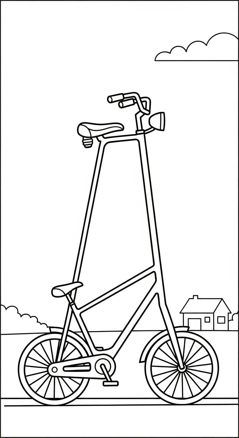 tranh tô màu Tranh Tô Màu Xe Đạp cho bé 7 tuổi miễn phí 1