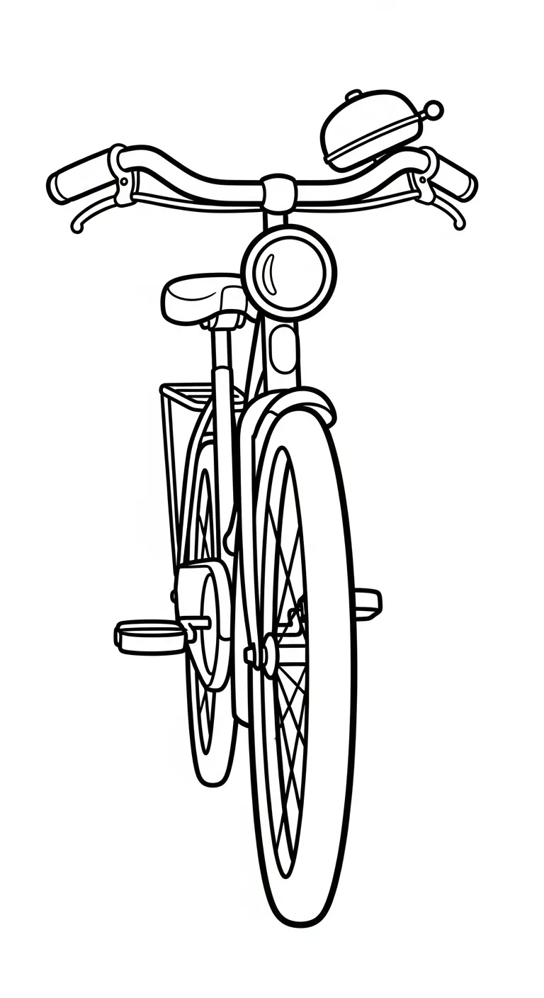 tranh tô màu Tranh Tô Màu Xe Đạp cho bé 4 tuổi