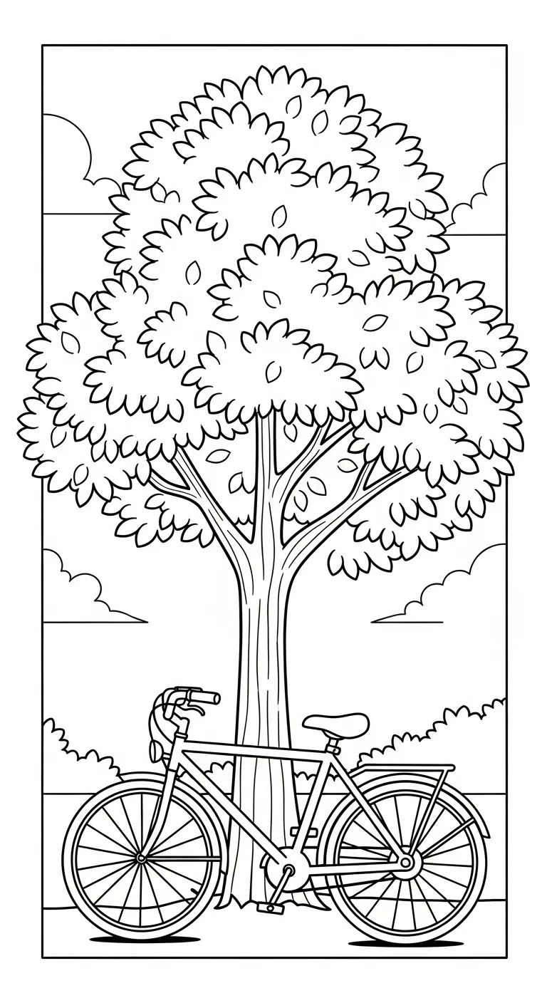 tranh tô màu Tranh Tô Màu Xe Đạp cho bé 4 tuổi miễn phí