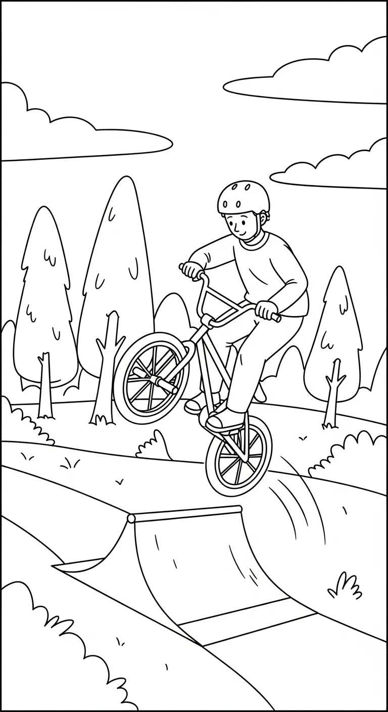 in hình tô màu Tranh Tô Màu Xe Đạp cho bé 3 tuổi