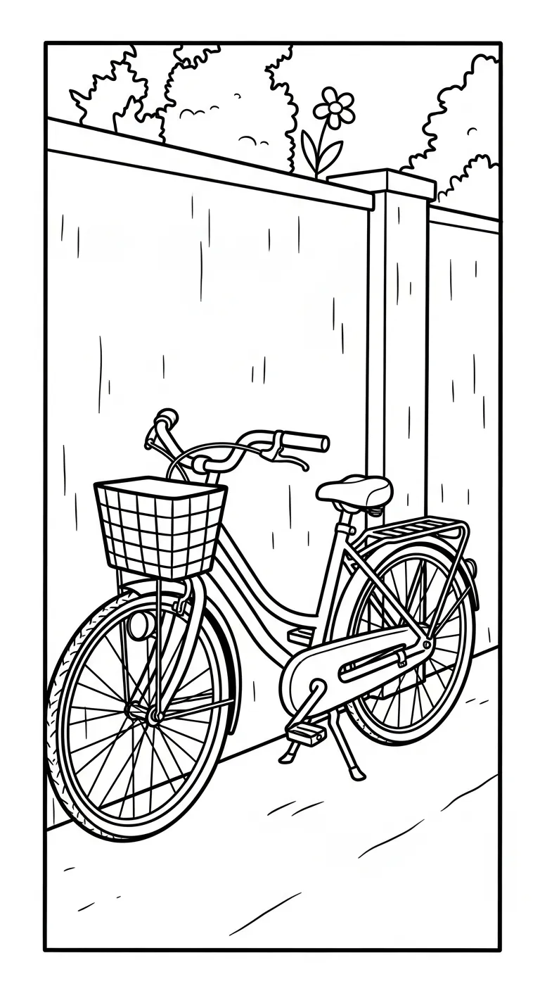 hình tô màu Tranh Tô Màu Xe Đạp cho bé 4 tuổi 1