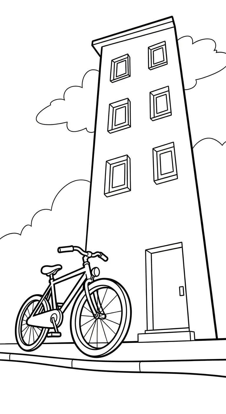 hình tô màu Tranh Tô Màu Xe Đạp cho bé 4 tuổi