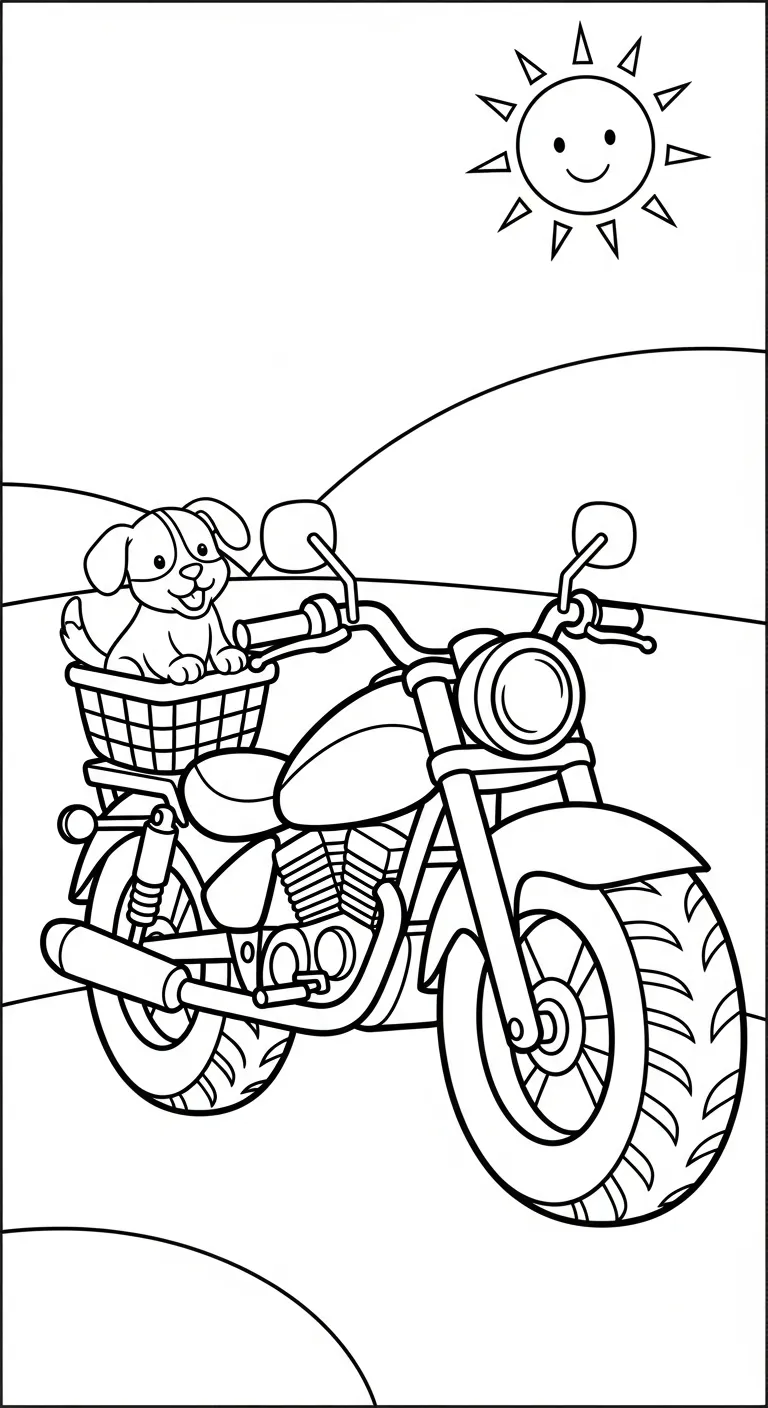 in hình tô màu Tranh Tô Màu Xe Máy khổ A4