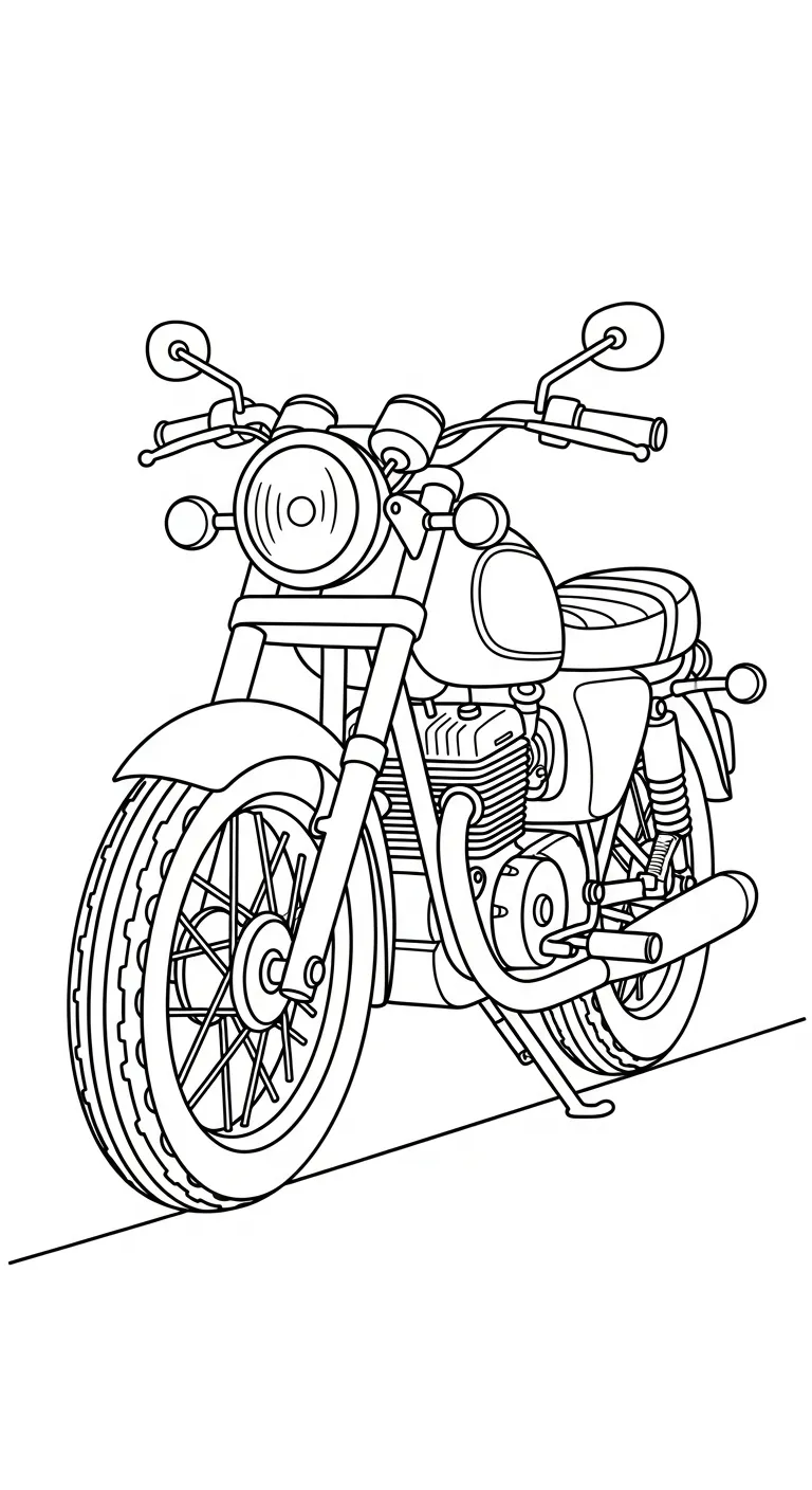 hình tô màu Tranh Tô Màu Xe Máy cho bé 6 tuổi miễn phí