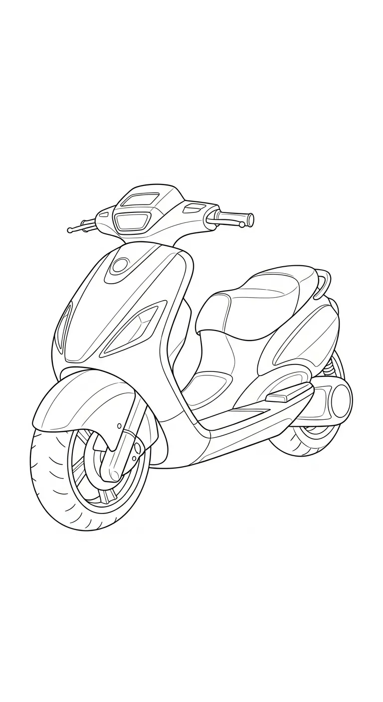 tranh tô màu Tranh Tô Màu Xe Máy pdf