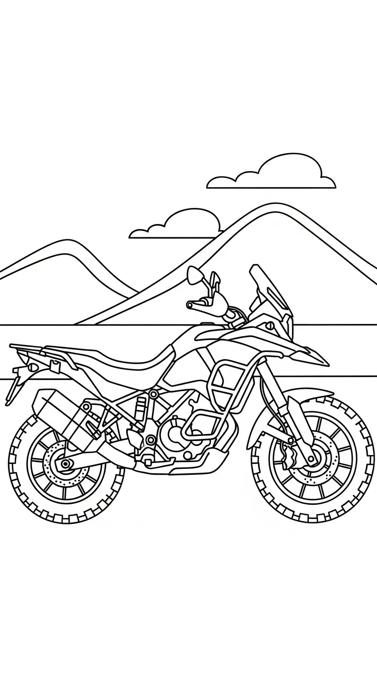 hình tô màu Tranh Tô Màu Xe Máy cho bé 6 tuổi miễn phí 1