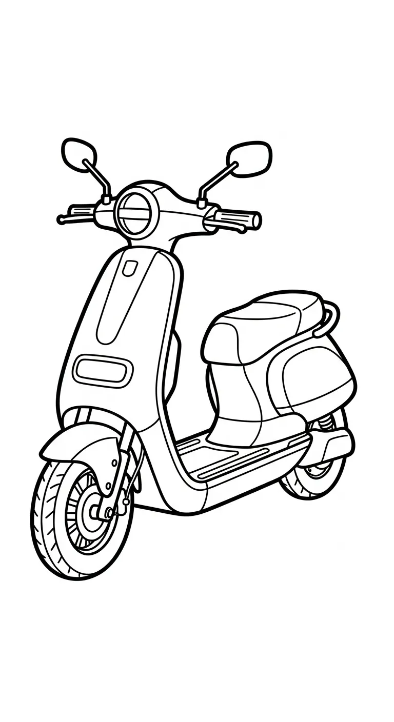 hình tô màu Tranh Tô Màu Xe Máy cho bé 7 tuổi