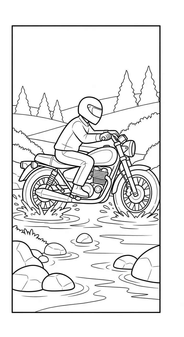 tranh tô màu Tranh Tô Màu Xe Máy cho bé 8 tuổi miễn phí