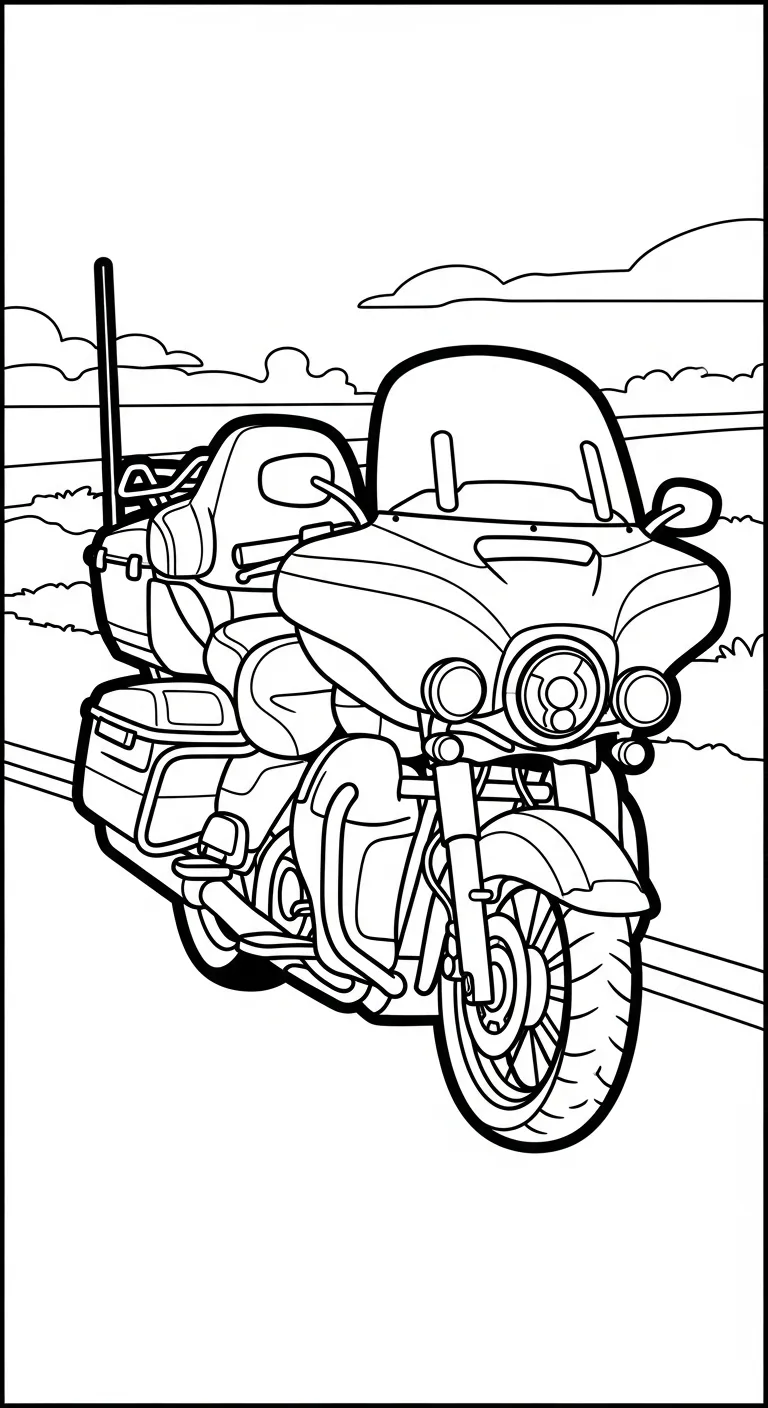 hình tô màu Tranh Tô Màu Xe Máy cho bé 4 tuổi
