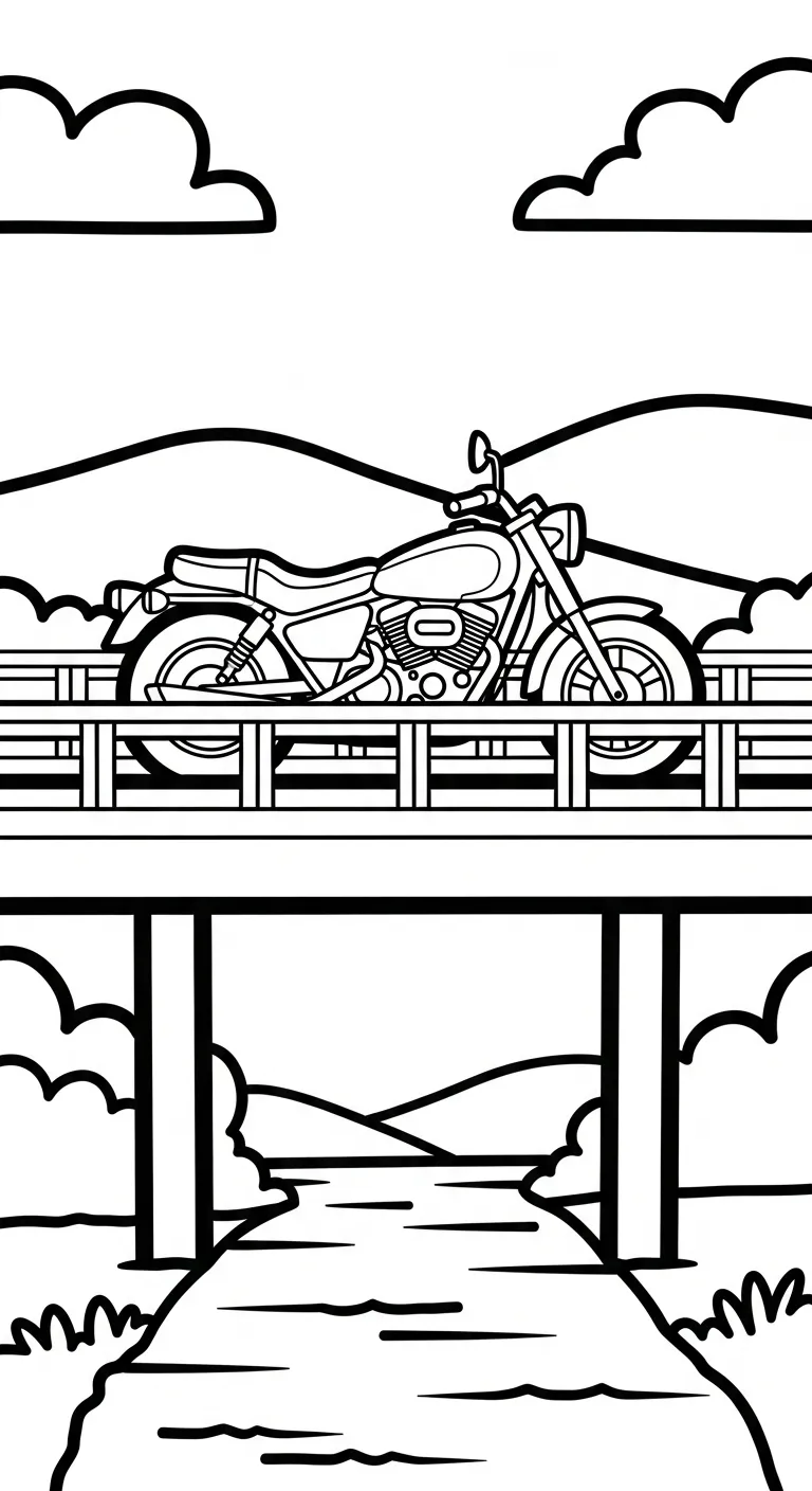 tranh tô màu Tranh Tô Màu Xe Máy cho bé 7 tuổi 1