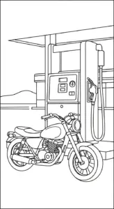 file hình tô màu Tranh Tô Màu Xe Máy cho bé in