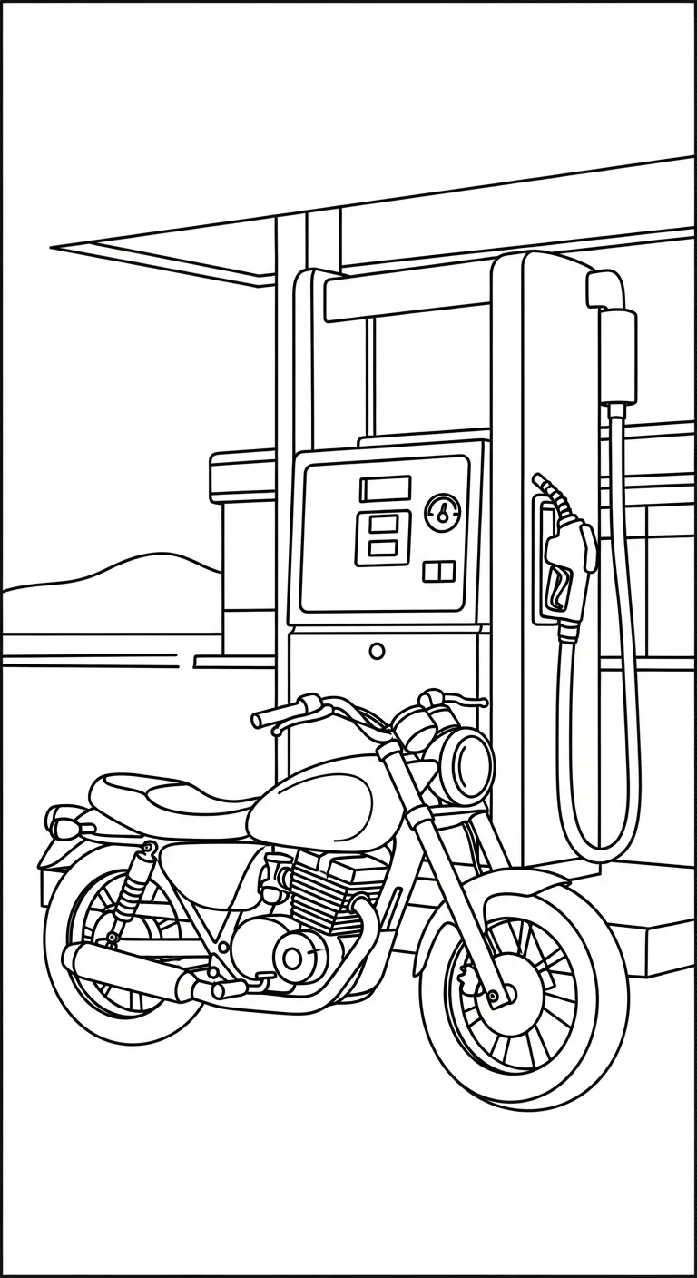 file hình tô màu Tranh Tô Màu Xe Máy cho bé in
