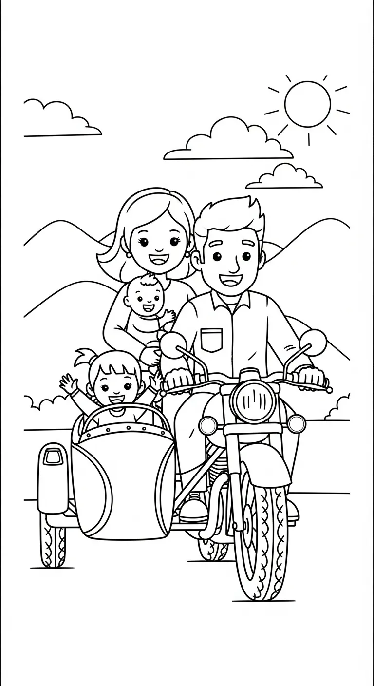 tranh tô màu Tranh Tô Màu Xe Máy cho bé 5 tuổi miễn phí