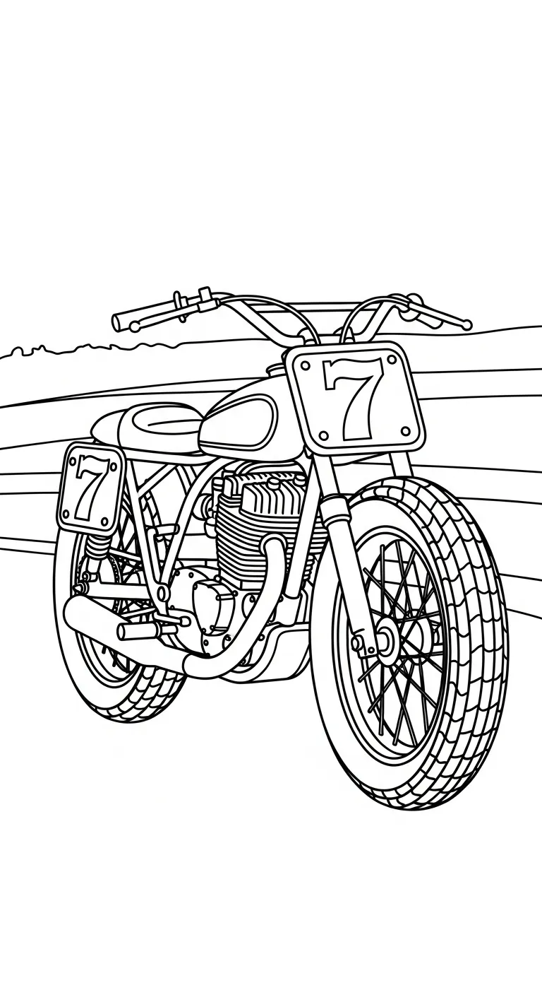 tải tranh tô màu Tranh Tô Màu Xe Máy cho bé 5 tuổi