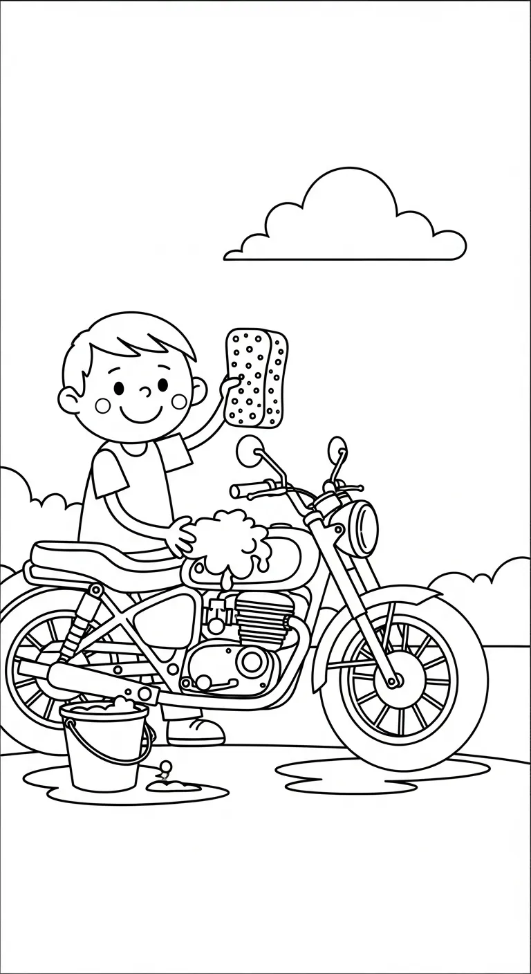 tải hình tô màu Tranh Tô Màu Xe Máy miễn phí