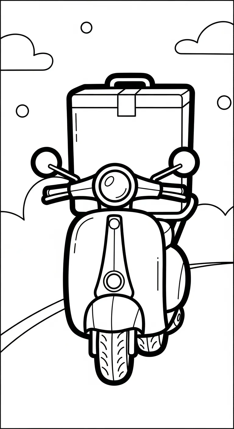 tranh tô màu Tranh Tô Màu Xe Máy in ngay
