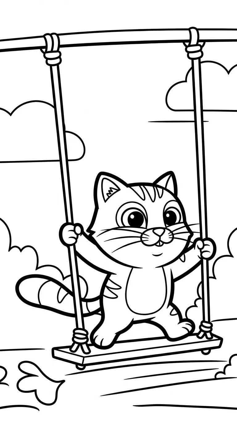 in tranh tô màu Tranh Tô Màu Xích Đu cho bé 7 tuổi