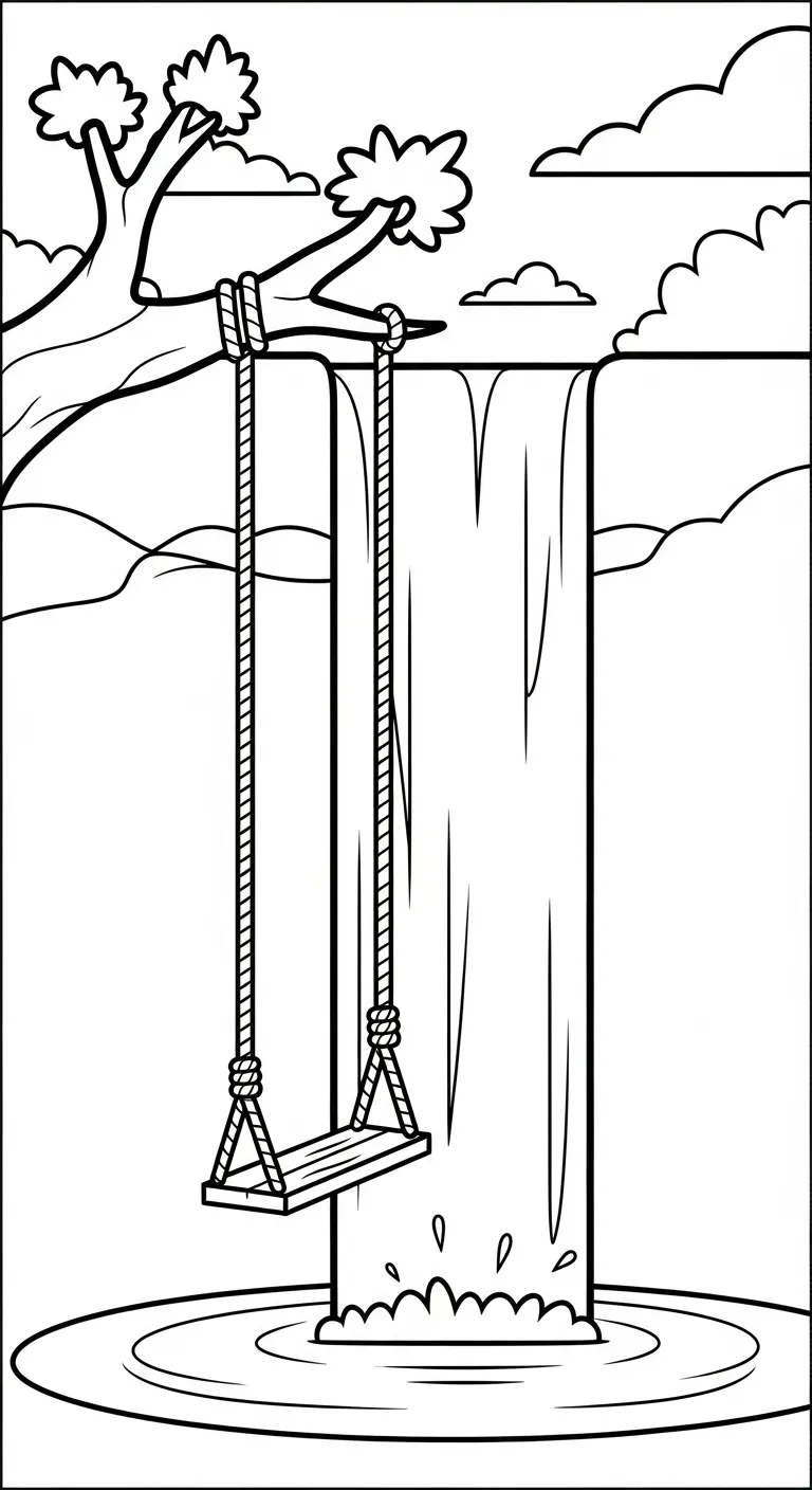 in hình tô màu Tranh Tô Màu Xích Đu cho bé