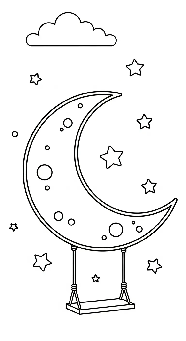 tải hình tô màu Tranh Tô Màu Xích Đu cho bé