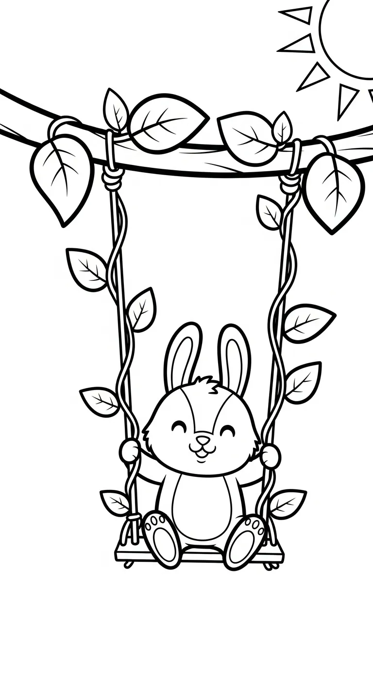 hình tô màu Tranh Tô Màu Xích Đu cho bé đơn giản