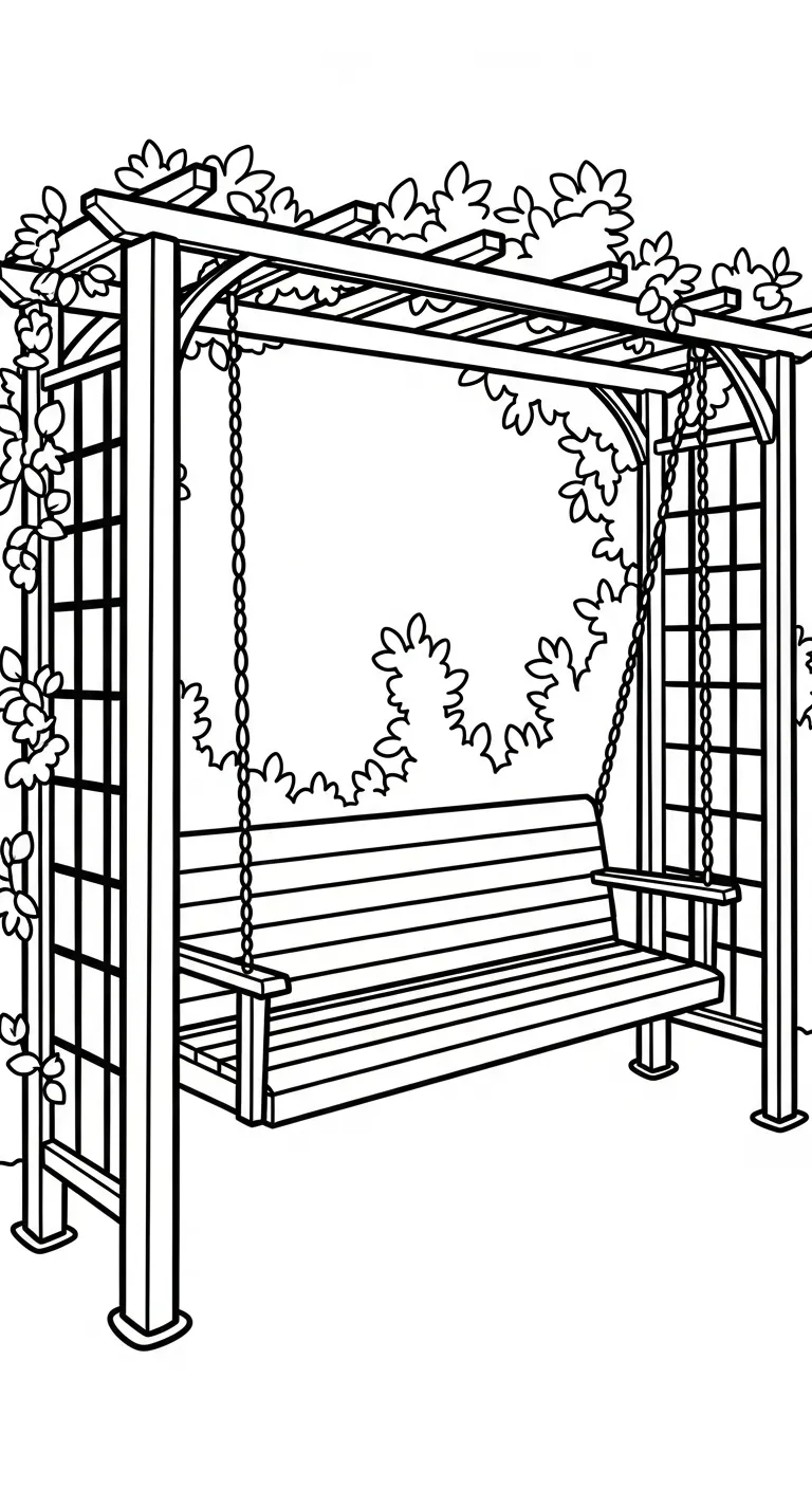 in tranh tô màu Tranh Tô Màu Xích Đu cho bé 5 tuổi