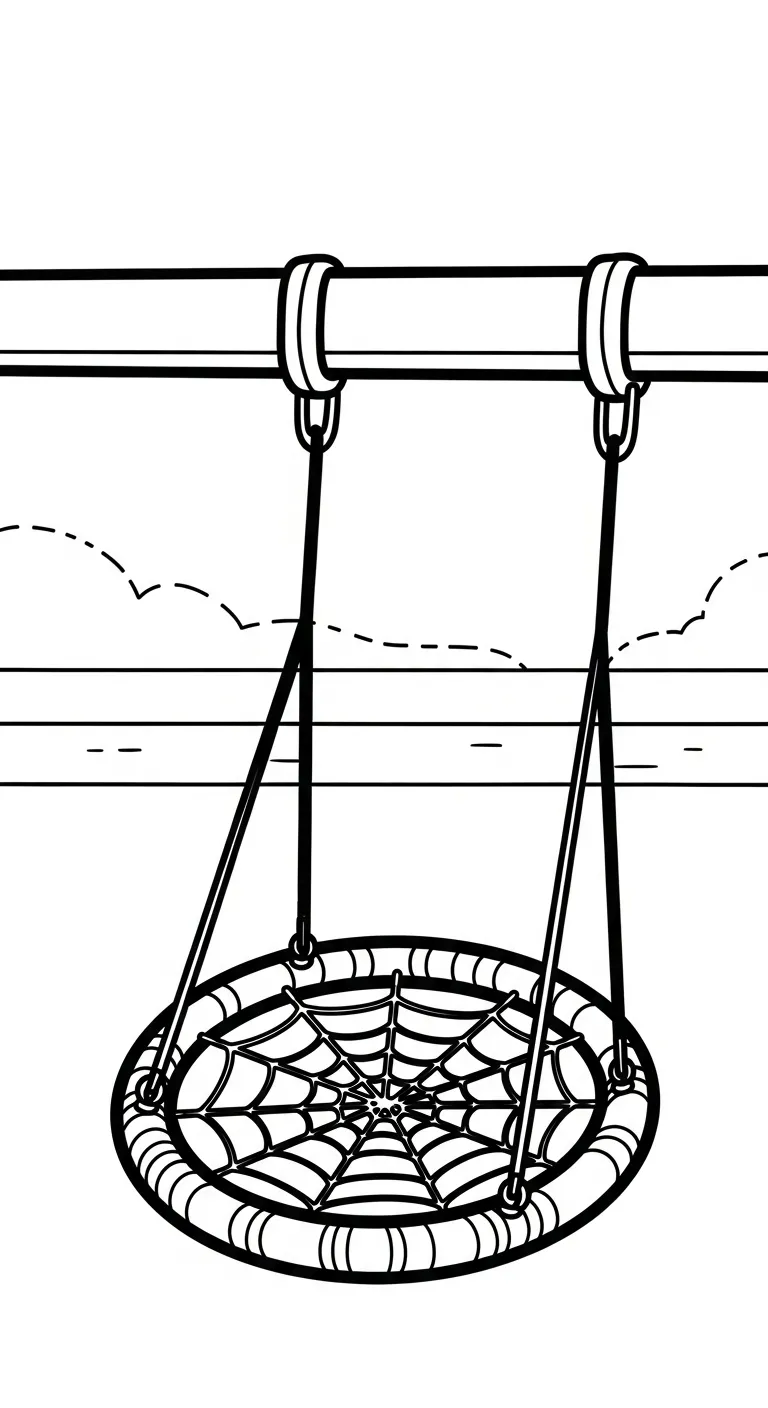 hình tô màu Tranh Tô Màu Xích Đu cho bé 7-8 tuổi