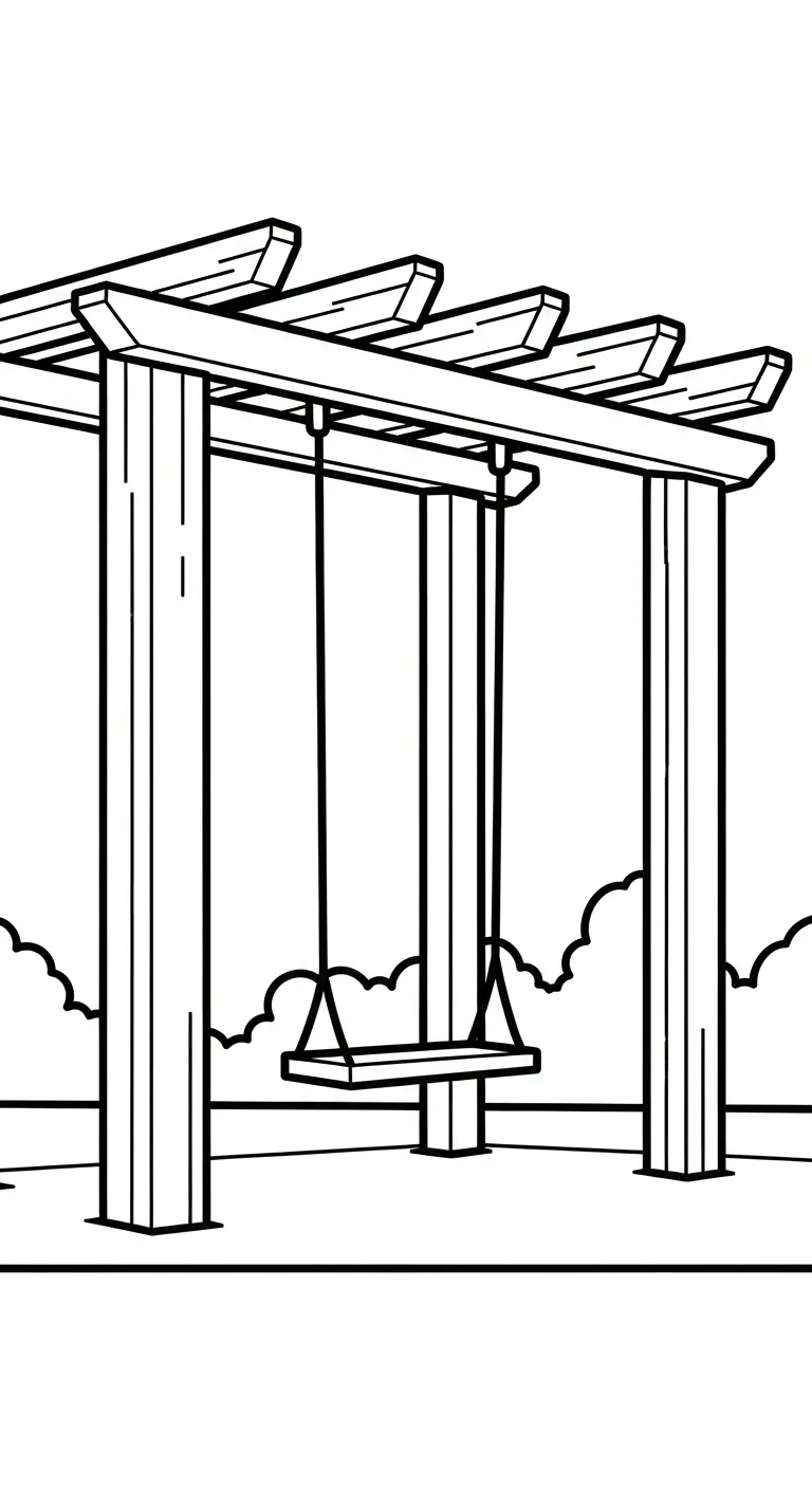 tranh tô màu Tranh Tô Màu Xích Đu rõ nét