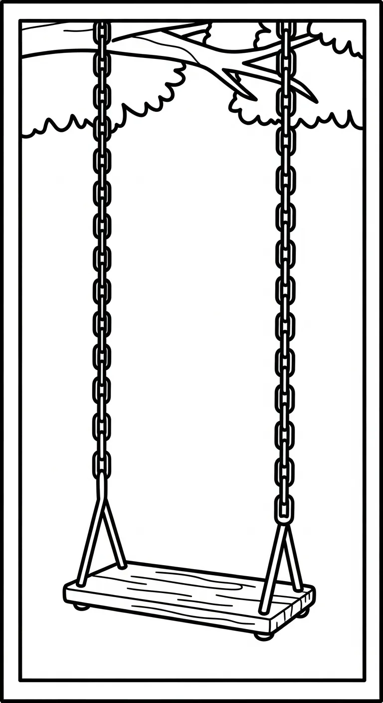 hình tô màu Tranh Tô Màu Xích Đu cho bé 3 tuổi