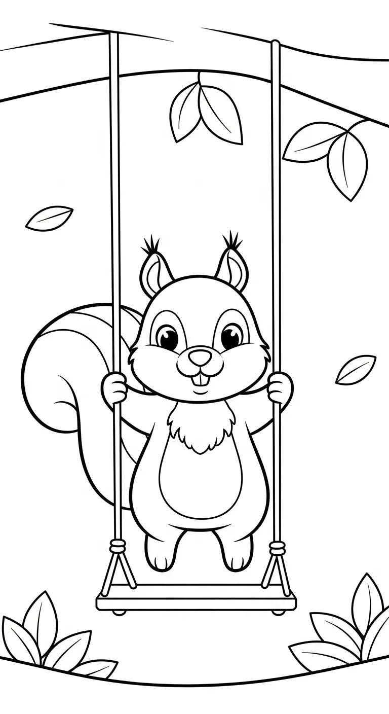 tranh tô màu Tranh Tô Màu Xích Đu cho bé 6 tuổi miễn phí