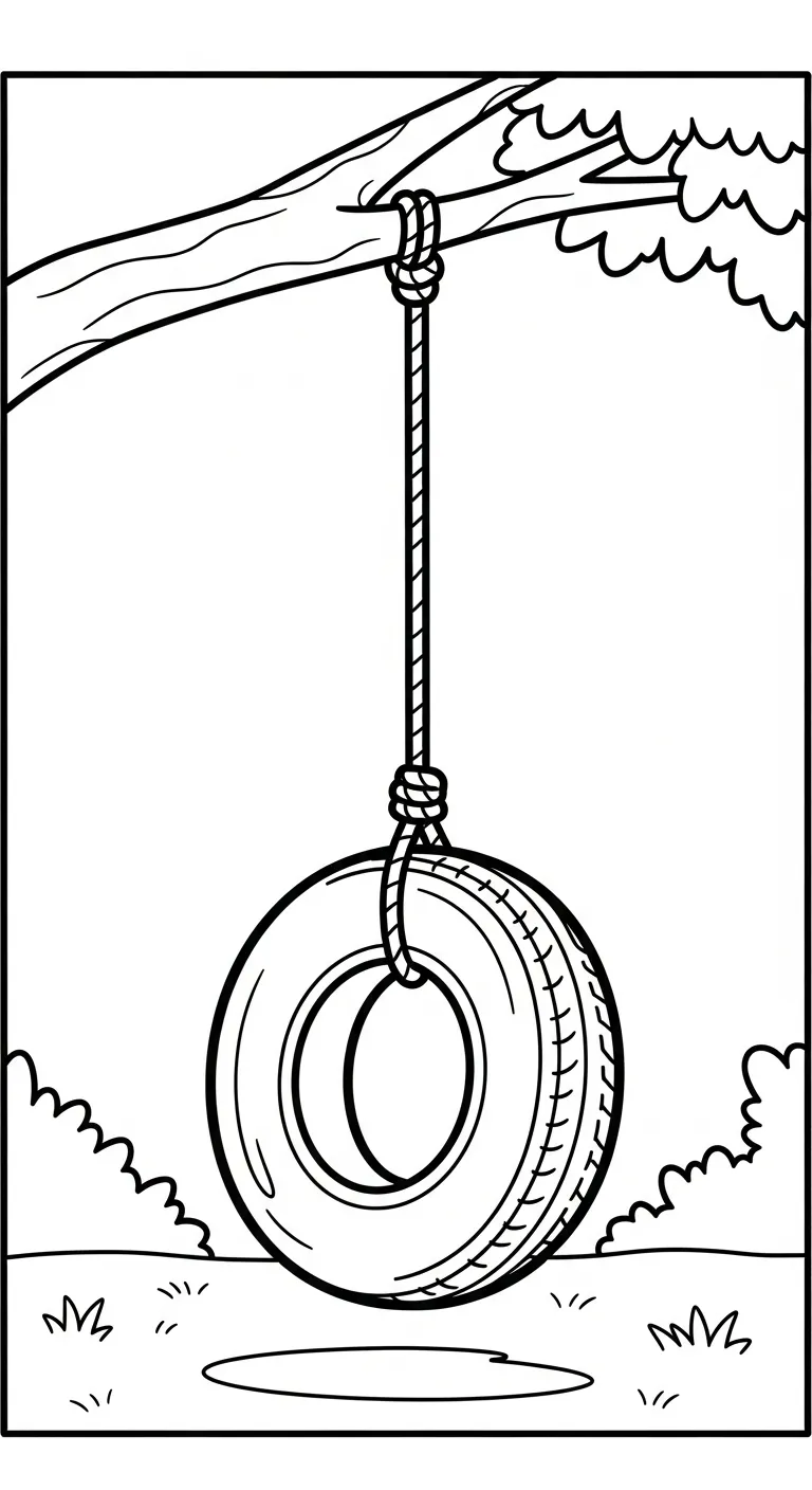 hình tô màu Tranh Tô Màu Xích Đu cho bé tải miễn phí