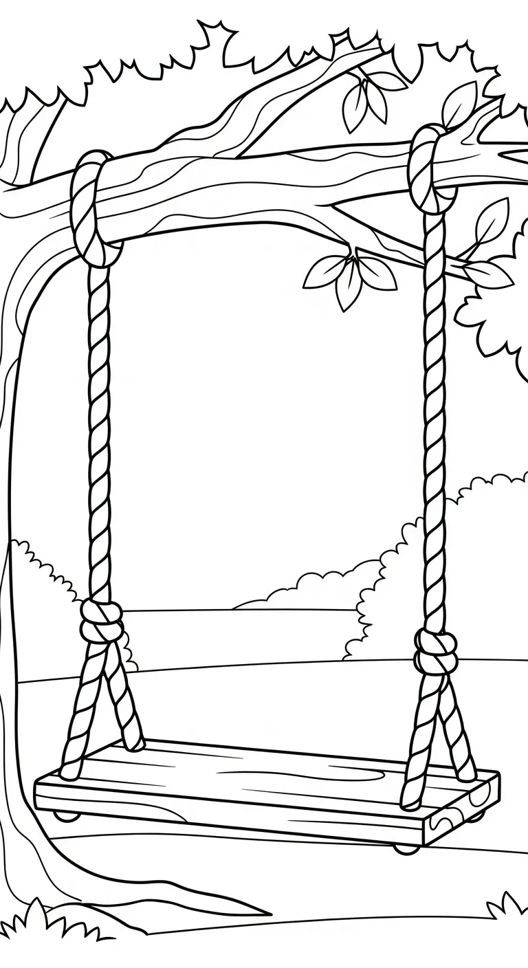 hình tô màu Tranh Tô Màu Xích Đu cho bé 8 tuổi