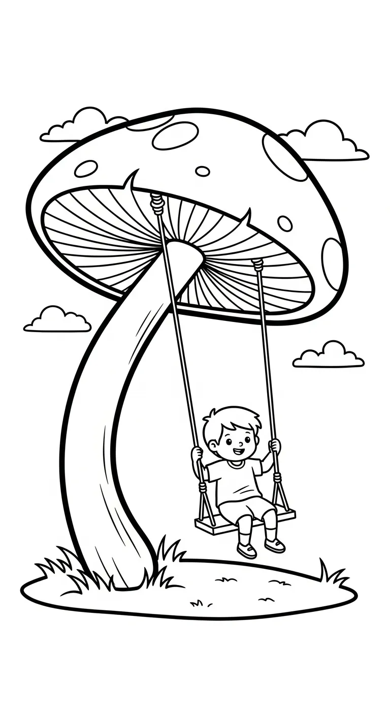 tải hình tô màu Tranh Tô Màu Xích Đu cho bé miễn phí