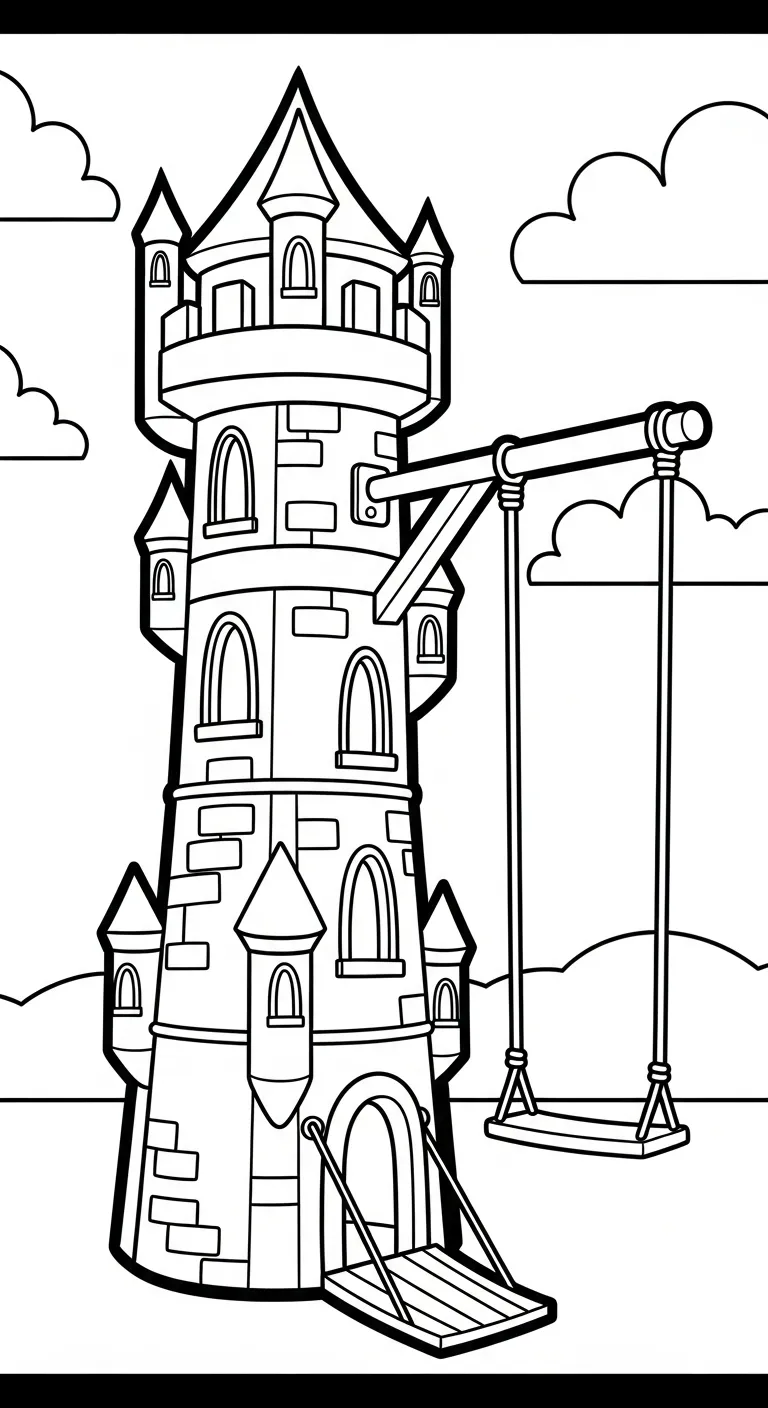 hình tô màu Tranh Tô Màu Xích Đu miễn phí