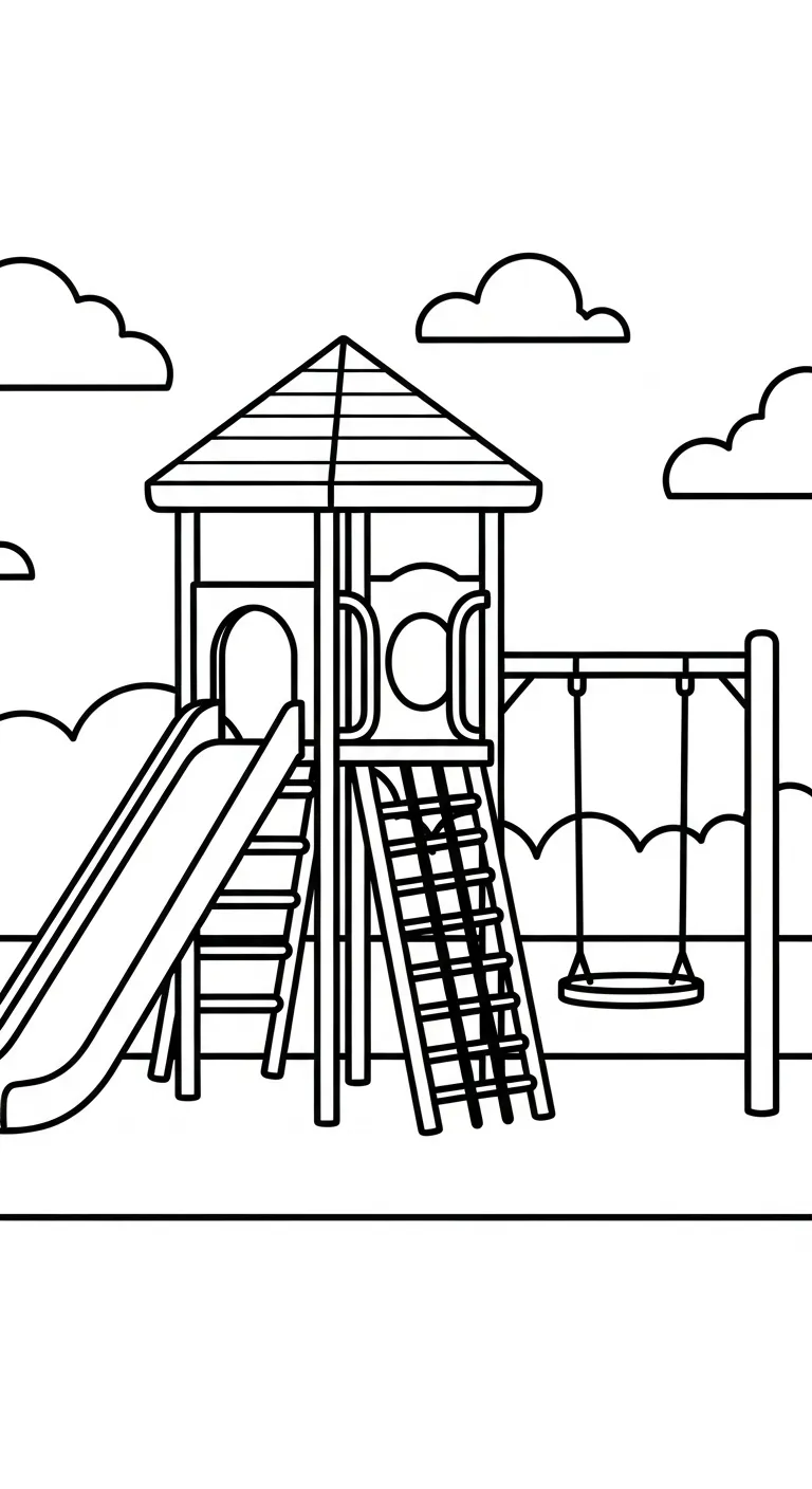 hình tô màu Tranh Tô Màu Xích Đu tập tô