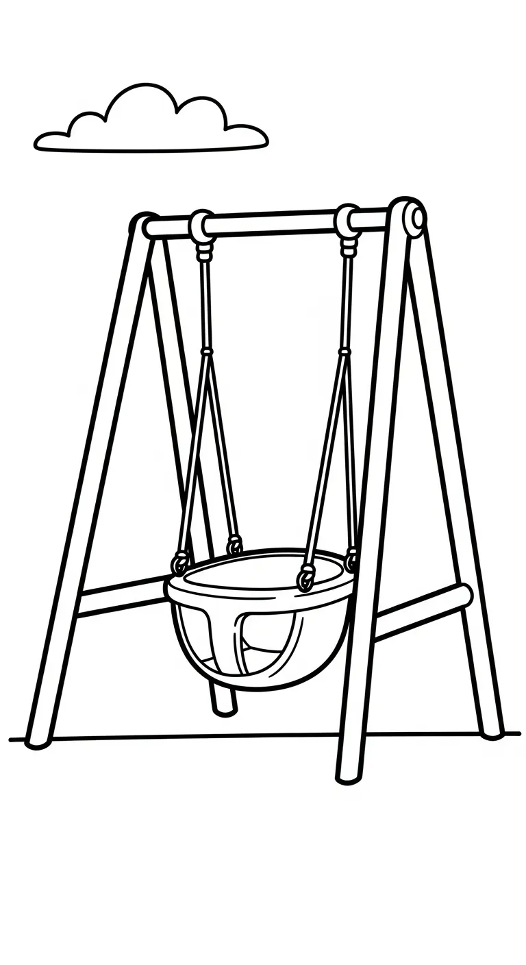 tải hình tô màu Tranh Tô Màu Xích Đu cho bé 6 tuổi