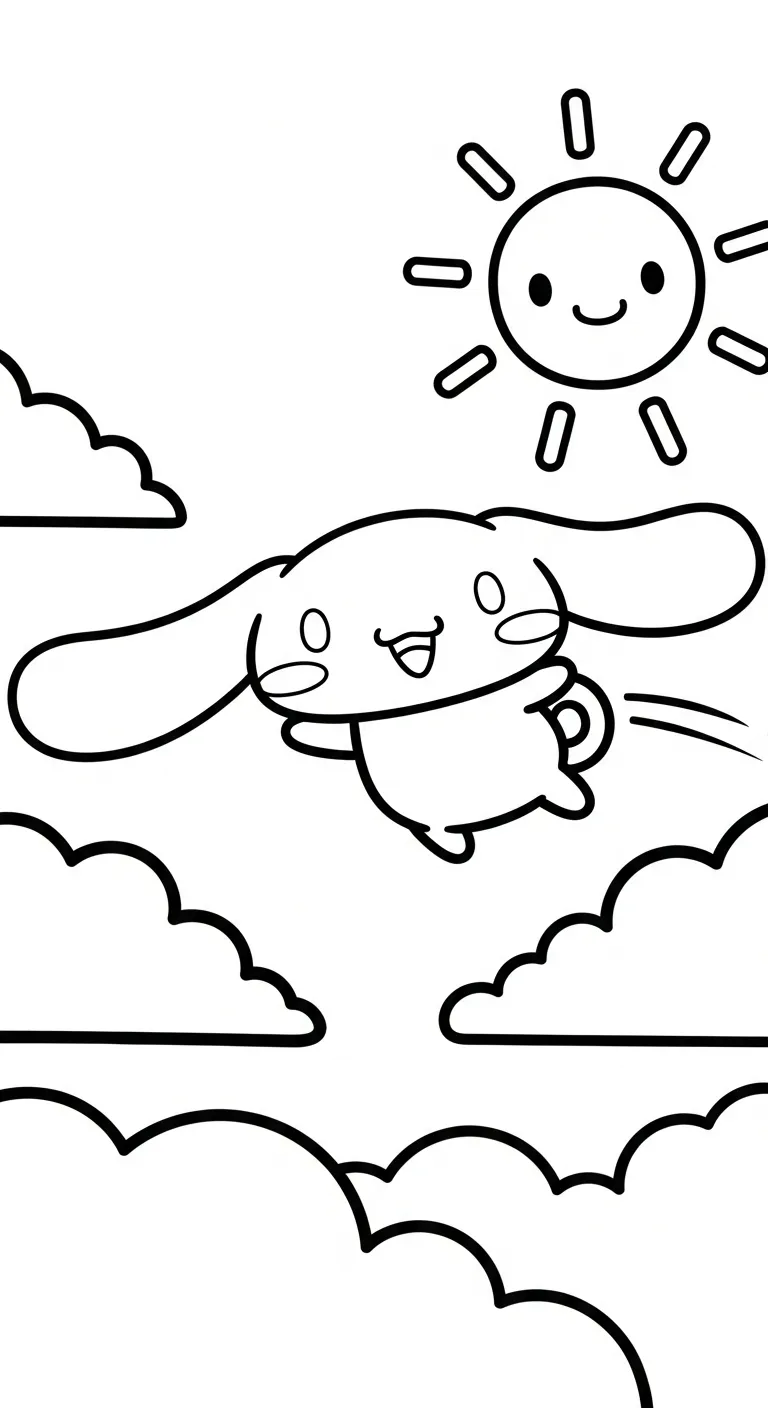 tải tranh tô màu Cinnamoroll cho bé miễn phí