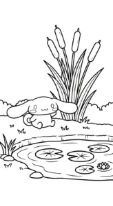 in hình Cinnamoroll cho bé tập tô