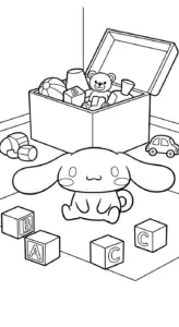 hình tô màu Cinnamoroll cho bé tải miễn phí