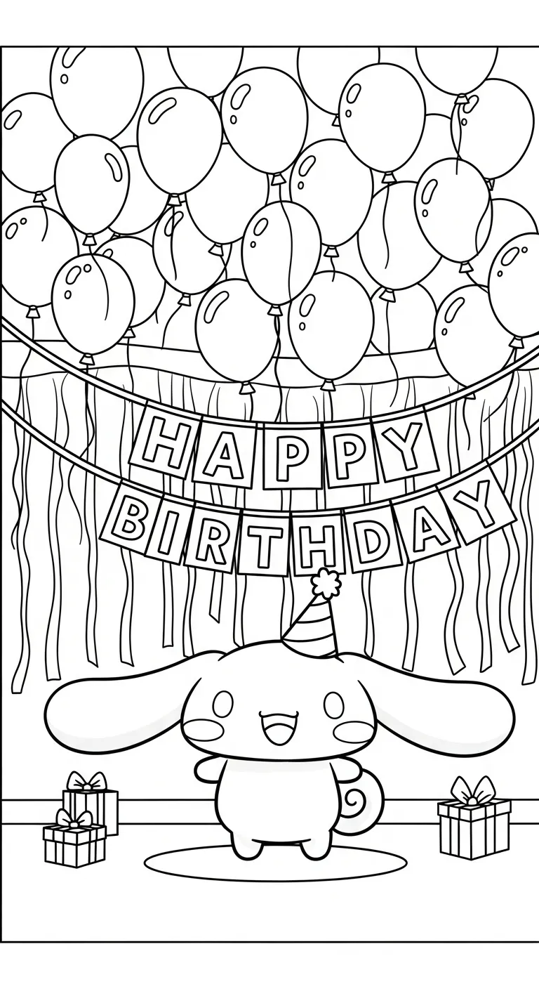 hình tô màu Cinnamoroll cho bé 5 tuổi