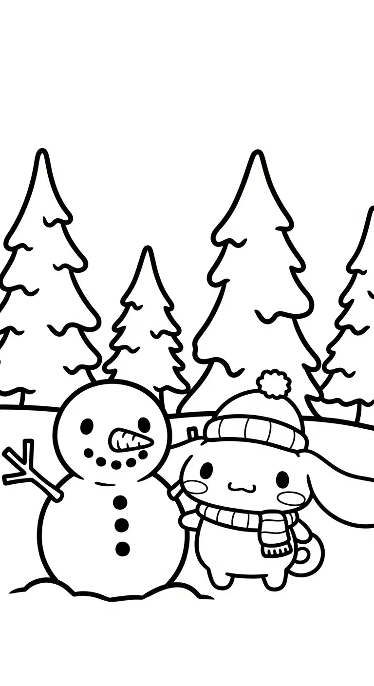 tải hình tô màu Cinnamoroll chất lượng cao