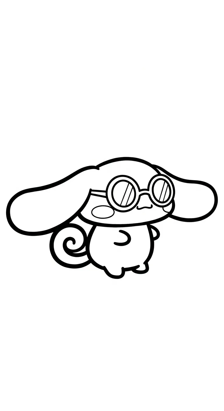 hình tô màu Cinnamoroll cho bé 4 tuổi