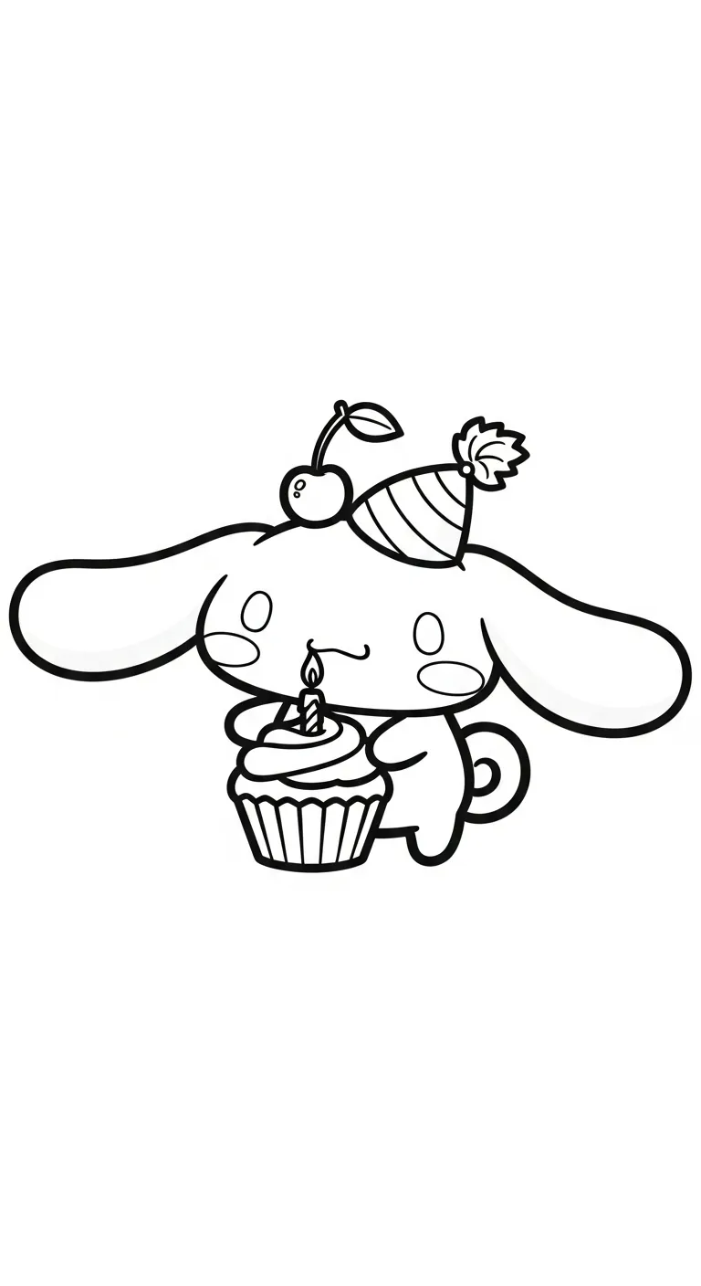 tải tranh tô màu Cinnamoroll cho bé 4 tuổi