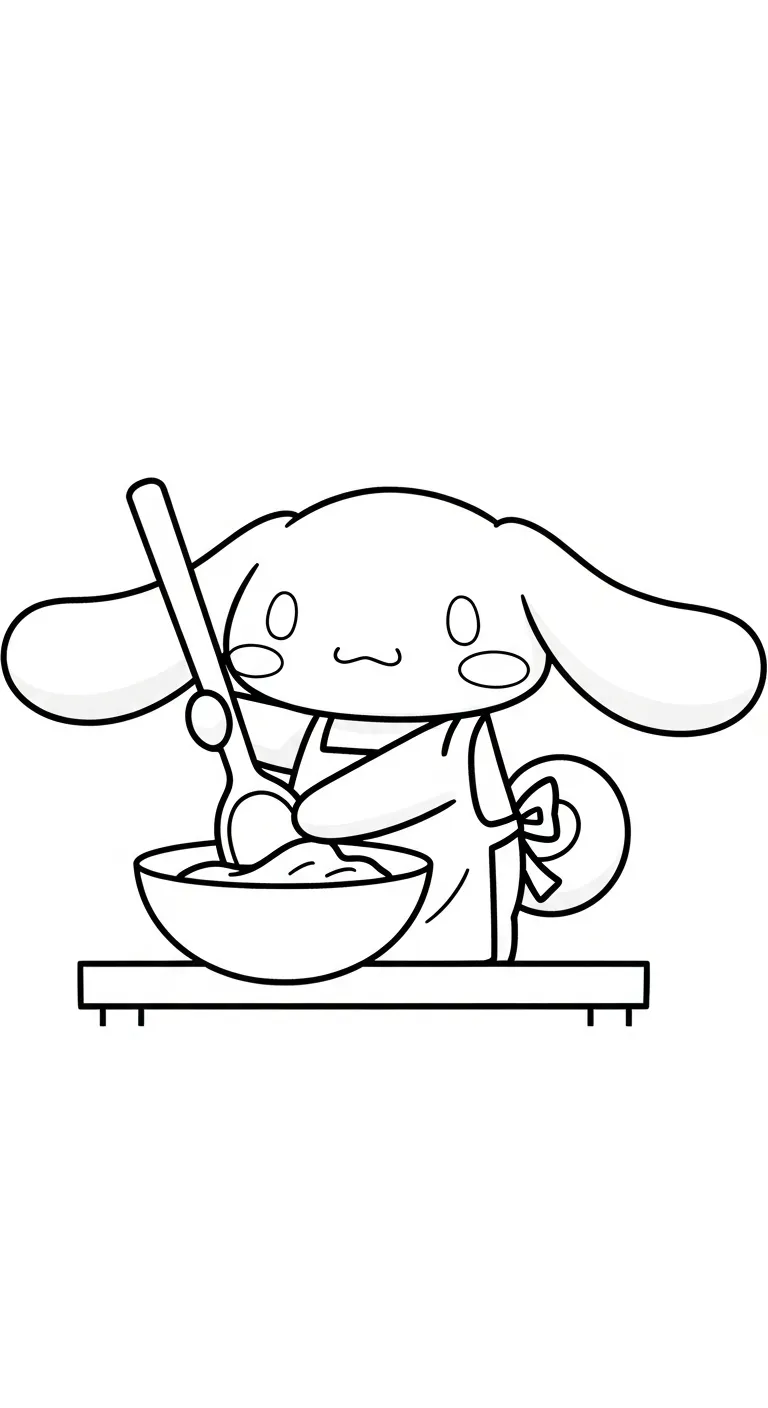 mẫu tranh tô màu Cinnamoroll cho bé